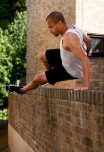 leaaping-over-wall