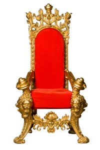 Royalty's Throne. Ornate. On White